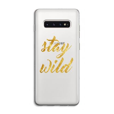 Stay wild: Samsung Galaxy S10 4G Transparant Hoesje
