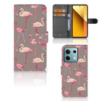 Xiaomi Redmi Note 13 5G | Telefoonhoesje | Met pasjeshouder | Flamingo