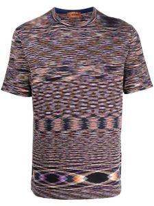 Missoni t-shirt rayé à manches courtes - Bleu