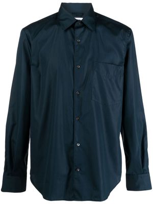 ASPESI chemise en coton à poche poitrine - Bleu