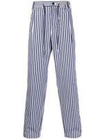 sacai pantalon droit à rayures - Bleu