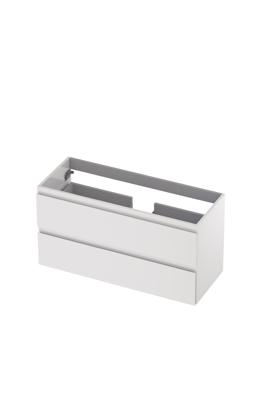 Onderkast INK 2 laden greeploos gelakt 100 cm x 40 cm x 52 cm Hoogglans wit 1241022