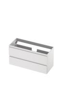 Onderkast INK 2 laden greeploos gelakt 100 cm x 40 cm x 52 cm Hoogglans wit 1241022