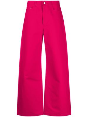 Wandler pantalon en coton à coupe droite - Rose