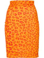 Amir Slama leopard print skirt - Orange - thumbnail