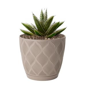 Form Plastic Plantenpot/bloempot New Age - kunststof - beige - D17 x H15 cm