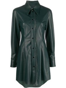 MM6 Maison Margiela robe-chemise en cuir artificiel - Vert