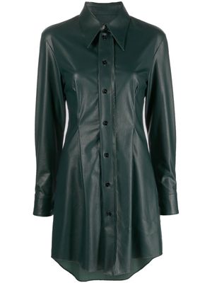 MM6 Maison Margiela robe-chemise en cuir artificiel - Vert