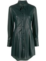 MM6 Maison Margiela robe-chemise en cuir artificiel - Vert