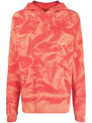 424 hoodie en coton à imprimé tie-dye - Rouge
