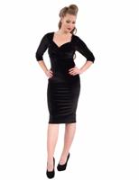 Diva Dress Velvet Black 3/4 sleeve-XL | 44% korting - thumbnail
