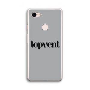 Topvent Grijs Zwart: Google Pixel 3 Transparant Hoesje