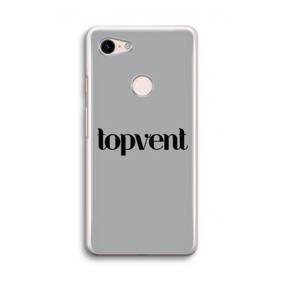 Topvent Grijs Zwart: Google Pixel 3 Transparant Hoesje