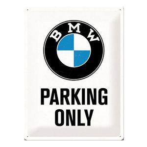 BMW parking only bord wit 30 x 40 cm