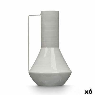 Vaas Gift Decor Grijs Ijzer Kegelvormig 17 x 29 x 7 cm (6 Stuks)