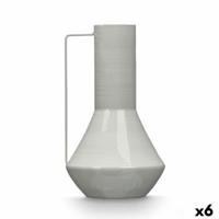 Vaas Gift Decor Grijs Ijzer Kegelvormig 17 x 29 x 7 cm (6 Stuks)