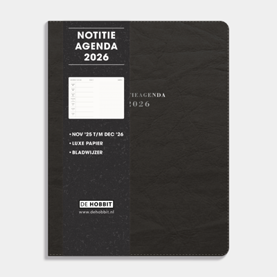 A5 Agenda Flex Notitie Zwart 2026