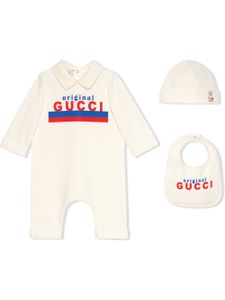 Gucci Kids trousseau de naissance à imprimé Original Gucci - Blanc