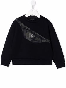 Emporio Armani Kids sweat à logo - Bleu