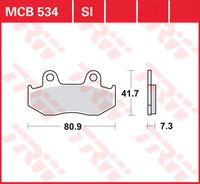 TRW Remblokken, en remschoenen voor de moto, MCB534SI Sinter offroad