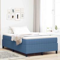 Boxspring bed Blauw 120 x 190 cm Katoenen stof