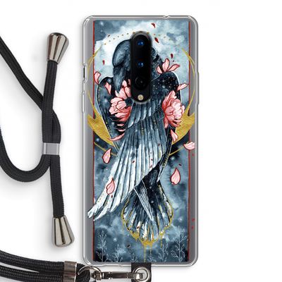 Golden Raven: OnePlus 8 Transparant Hoesje met koord