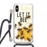 Let it bee: iPhone XS Max Transparant Hoesje met koord