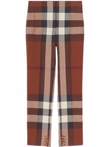 Burberry pantalon de tailleur à carreaux - Marron