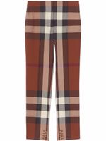 Burberry pantalon de tailleur à carreaux - Marron