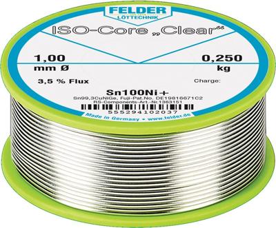 Felder Soldeerdraad | 1,5 mm | 100 g | Sn100Ni+ | 1 stuk - 5552941510 5552941510