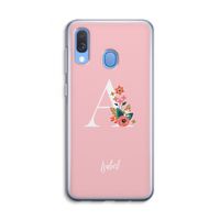 Pink Bouquet: Samsung Galaxy A40 Transparant Hoesje