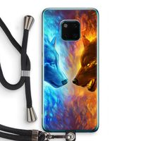Fire & Ice: Huawei Mate 20 Pro Transparant Hoesje met koord
