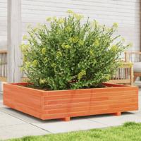 VidaXL Plantenbak 100x100x26,5 cm massief grenenhout wasbruin