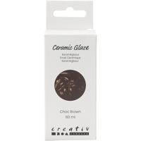 Creativ Company Keramiek glazuur, 984-1101 °c, dekkend, chocolate brown, 60 ml/ 1 fles
