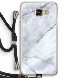Witte marmer: Samsung Galaxy A5 (2016) Transparant Hoesje met koord