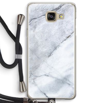 Witte marmer: Samsung Galaxy A5 (2016) Transparant Hoesje met koord