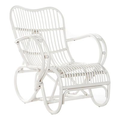 Leunstoel DKD Home Decor 75 x 85 x 85 cm Wit Rotan