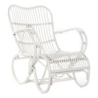 Leunstoel DKD Home Decor 75 x 85 x 85 cm Wit Rotan