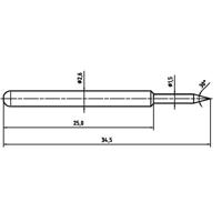 PTR Hartmann 1040-B-1.5N-NI-1.5 Precisietestpen met veercontact - thumbnail