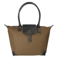 Leather Design Canvas Handtas/Schoudertas 15.4'' Groen Leather Design Canvas Handtas/Schoudertas 15.4'' Groen