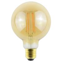 LED Filament lamp E27 - 9 Watt 950 Lumen - G95 Vorm - 2200K Warmwit licht - Dimbaar - Amber glas