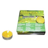 Set van 18x stuks citroen geur waxinelichtjes Citronella   - - thumbnail