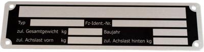 Frielitz Type plates 150x35mm