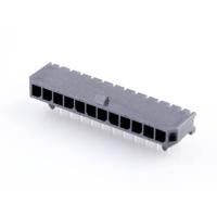 Molex 436501200 Male header, inbouw (standaard) Totaal aantal polen: 12 Rastermaat: 3 mm Inhoud: 1 stuk(s) Tray