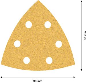 Bosch Accessoires Expert C470 schuurpapier voor deltaschuurmachines 93 mm, K80 50-delig - 1 stuk(s) - 2608900928