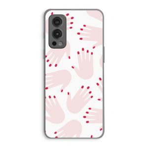 Hands pink: OnePlus Nord 2 5G Transparant Hoesje