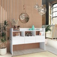 Dressoir 105x30x70 cm spaanplaat hoogglans wit