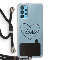 Best heart black: Samsung Galaxy A32 4G Transparant Hoesje met koord