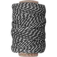 Creativ Company Katoenkoord, dikte 1,1 mm, zwart/wit, 50 m/ 1 rol
