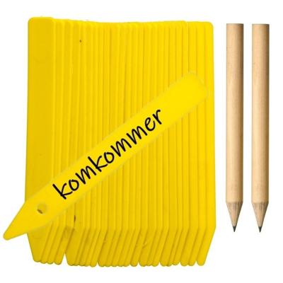 Pro Garden Nature Steeketiketten - 50x stuks - moestuin / groentetuin / kruidentuin - 10 cm - geel Pro Garden Nature Steeketiketten - 50x stuks - moestuin / groentetuin / kruidentuin - 10 cm - geel
